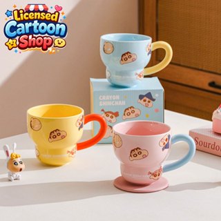 【ของแท้】Shinchan ชินจัง แก้วเซรามิค 340ml ทรงน้ำเต้า ลายน่าร…