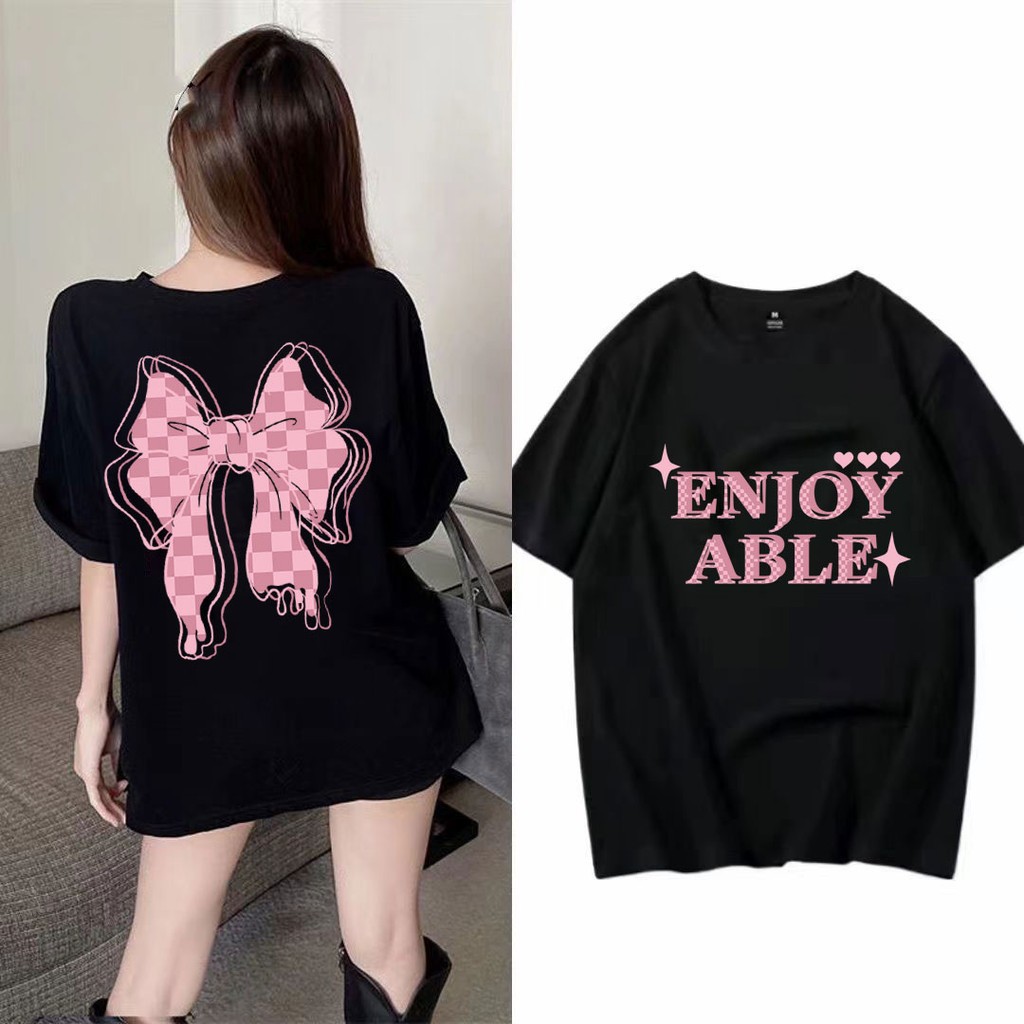 【ส่งจากไทย】เสื้อยืดผู้หญิงแฟชั่นสาวลายการ์ตูนน่ารักโอเวอร์ไซส์เสื้อผ้าแฟชั่นส่วนยาวหลวมของเวอร์ชั่นเกาหลีสวมใส่สบายมาก