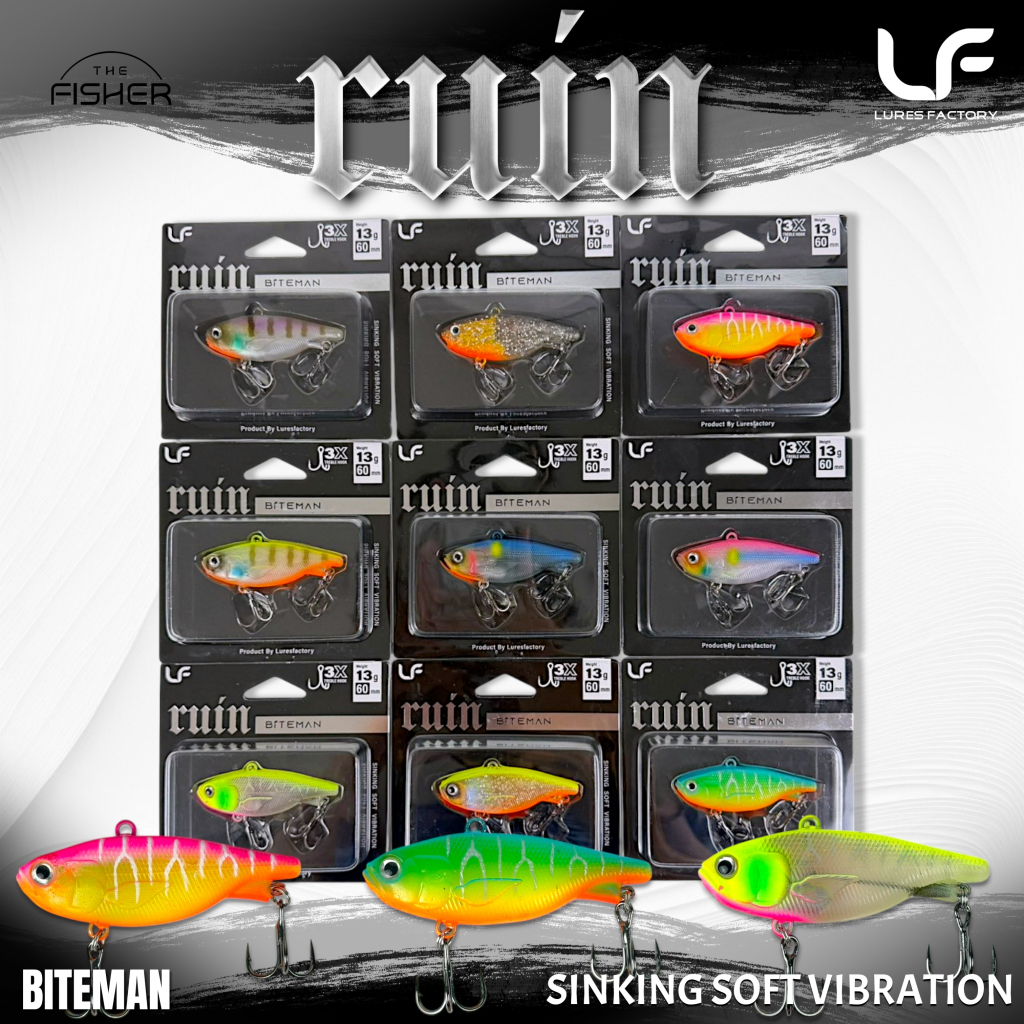 A12  LF กระดี่ยาง รุ่น RUIN BITEMAN ขนาด 8 กรัม , 13 กรัม และ 18 กรัม  งานช่อน กะพง เก๋า หมอเล