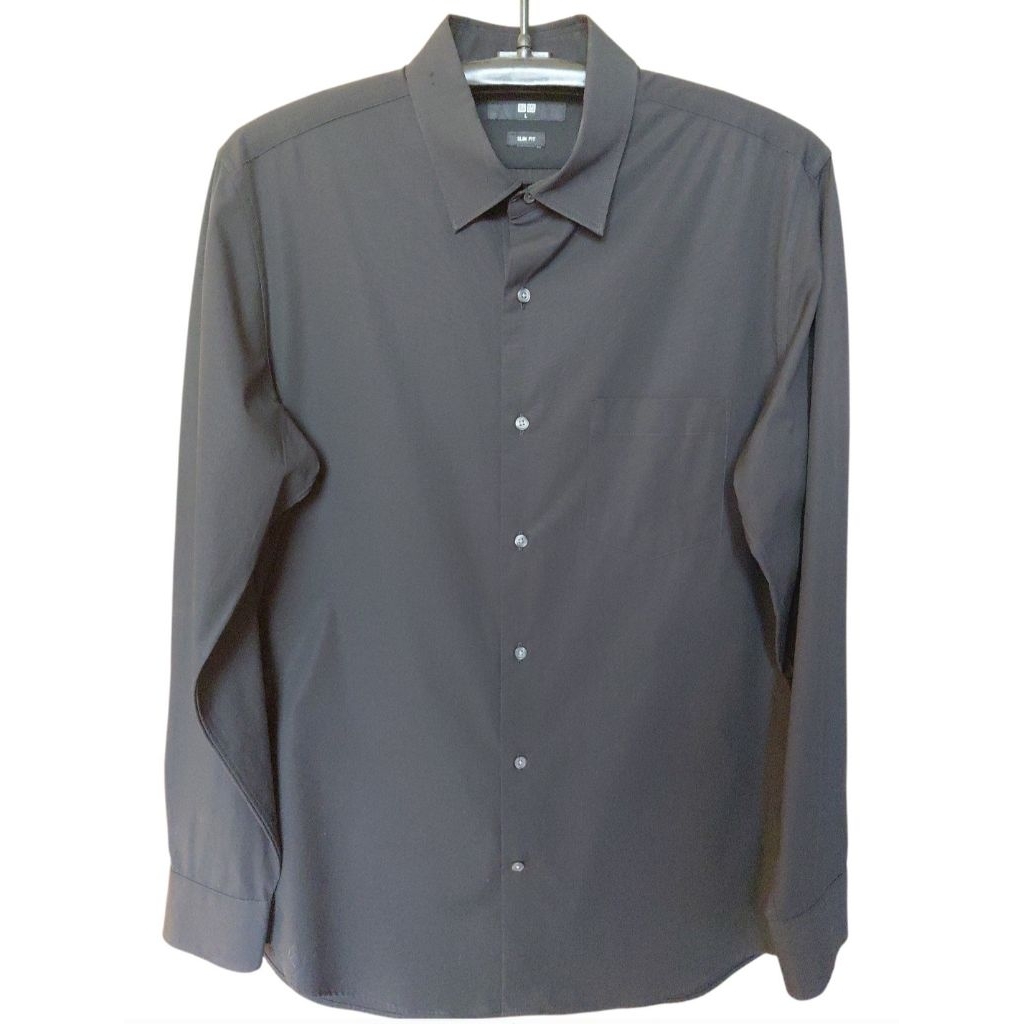 Uniqlo เสื้อเชิ้ตผู้ชาย สีดำ ไซซ์ L (ของแท้ 100%)