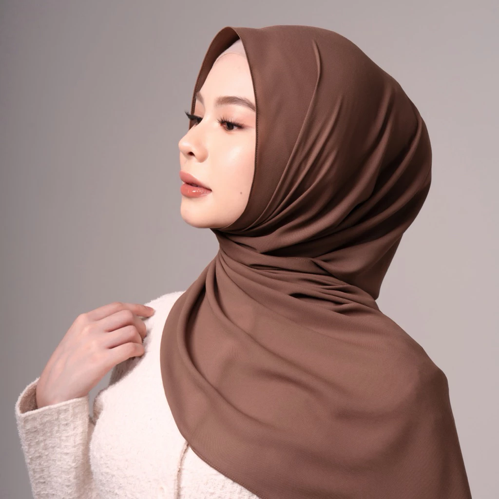 CLIS premium shawl ผ้าคลุมฮิญาบ มุมโค้ง/เหลี่ยม ขนาด 65x190cm