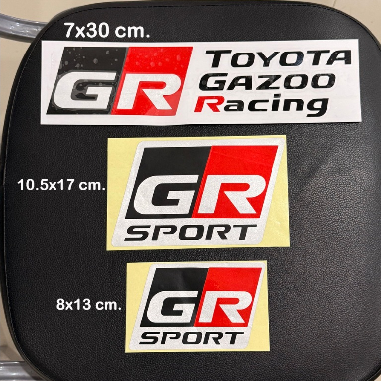 สติ๊กเกอร์ สะท้อนแสง กันน้ำ Sticker ลาย GR SPORT ติดรถ TOYOTA FORTUNER REVO YARIS ATIV ALTIS YARIS C