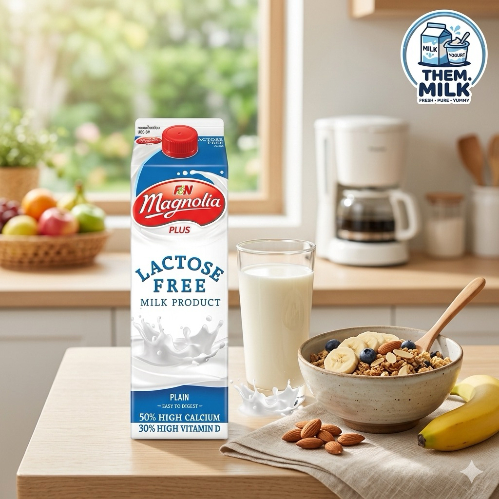 แมกโนเลีย พลัส นมแลคโตสฟรี พาสเจอร์ไรส์ รสจืด 946 มล.