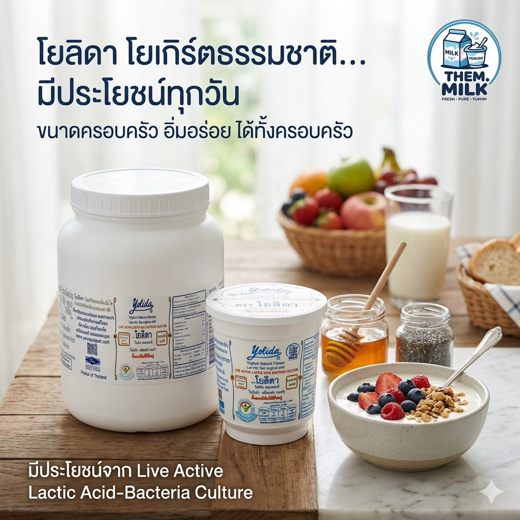 โยลิดาโยเกิร์ตไขมันต่ำธรรมชาติ