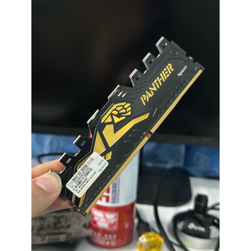 8X1 8GB DDR4 2666MHz RAM (หน่วยความจำ) APACER BLACK PANTHER พร้อมใช้งาน (มีของพร้อมจัดส่ง)