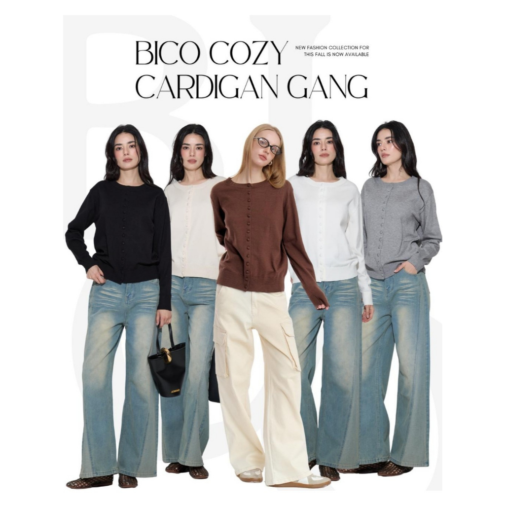 BCLS39 BICO Cozy Cardigan Gang - คาร์ดิแกนแขนยาว