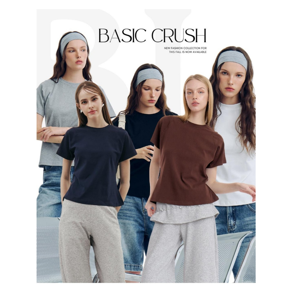 BCTS16 Basic Crush - เสื้อครอปแขนสั้นผ้าคอตตอนเนื้อนุ่ม