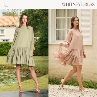 TheLoopBangkok| Whitney dress เดรสทรงปล่อยพรางหุ่น ผ้าพริ้ว มีสายผูกหลัง