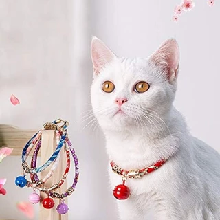 ปลอกคอสัตว์เลี้ยงน่ารักสไตล์ญี่ปุ่นปรับได้catะอุปกรณ์แต่งตัวสำหรับแมว กระดิ่งแมวกวัก น่ารักสไตล์ญี่ปุ่น