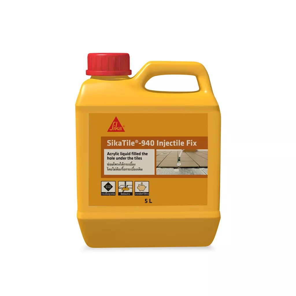 SIKA น้ำยาซ่อมโพรงใต้กระเบื้อง Sika Tile-940 Injectile Fix ขนาด 5 ลิตร