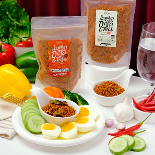 น้ำพริกอกไก่คลีน 2 รสชาติ 🌶️ (สูตรดั้งเดิม / สูตรต้มยำ) คั่วแห้ง ไม่ทอด ไม่มีน้ำมัน-น้ำตาล คีโตทานได้ โปรตีนสูง