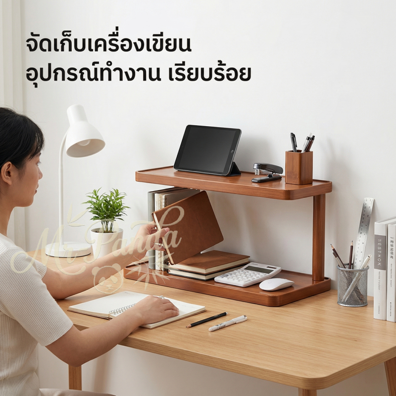 ชั้นวางของ ชั้นวางของบนเดสก์ท็อป ที่เก็บแก้ว ที่เก็บของบนเคาน์เตอร์ ที่วางแก้ว ประหยัดพื้นที่ รูปที่ 3