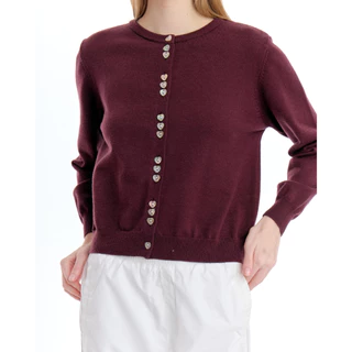 BCLS40 Sweet Heart Knit Series - คาดิแกนแขนยาว