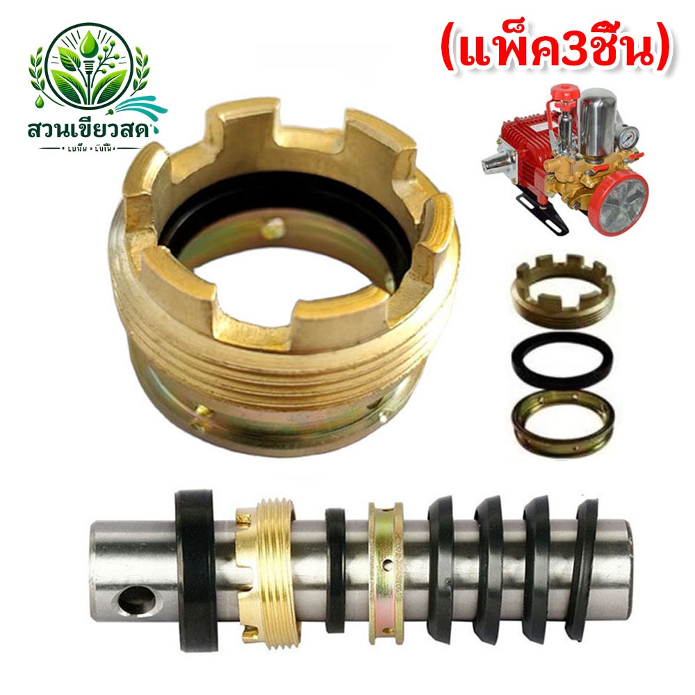 (แพ็ค3ชิ้น)ชุดแหวนกันจาระบี ชุดเกลียวเร่งซีล ขนาด 22/28/30/34/38mm ชุด 3ตัว สำหรับเครื่องพ่นยาสามสูบ