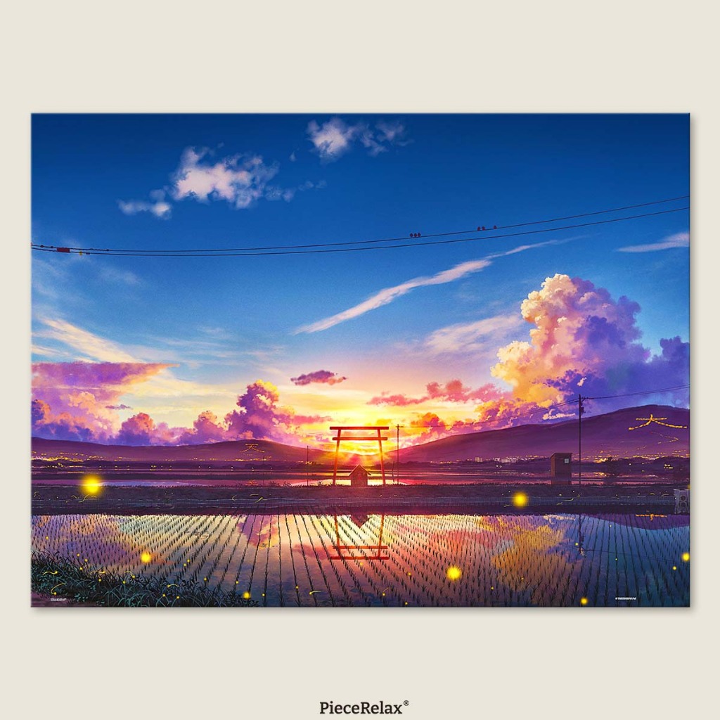 PieceRelax: ペい (Pei) - Sunset of Shinden (1008 Pieces) [Plastic Jigsaw Puzzle]