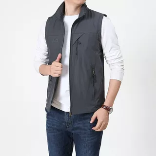 เสื้อกั๊กแขนกุดชาย outdoors ระบายอากาศ เบา ทนทาน สไตล์ลำลอง
