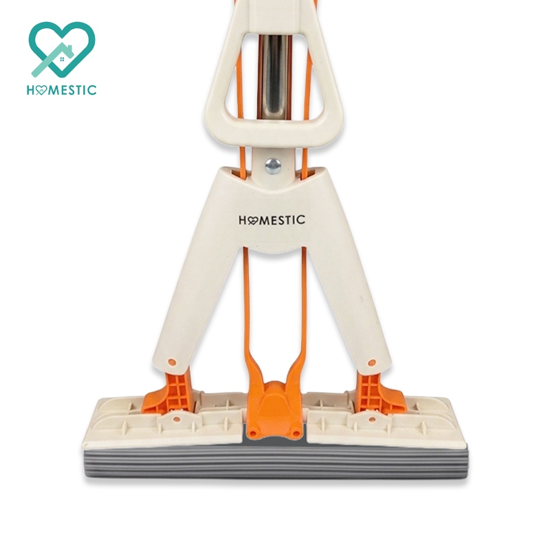 HOMESTIC ไม้ถูพื้นหัวฟองน้ำ ไม้ถูพื้นแบบรีดน้ำ PVA ด้ามจับอลูมิเนียม ช่วยดูดซับน้ำอย่างดี