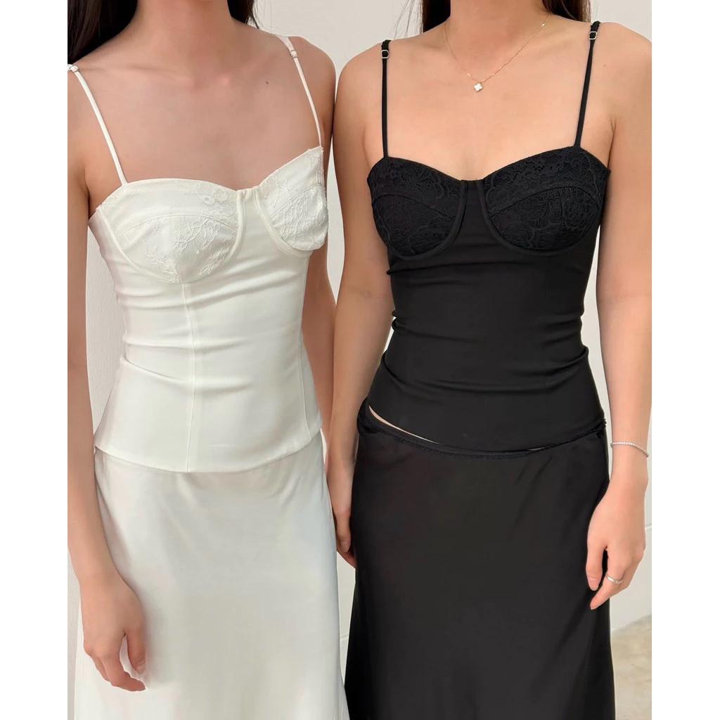 Benabaker Bella Corset-Skinny snatchedเสื้อคอเซทลูกไม้ เน้นเก็บหุ่น