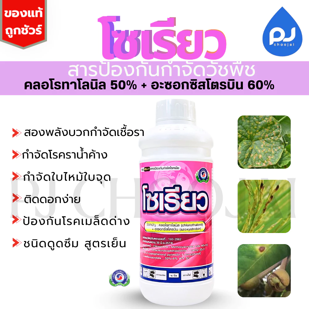 โซเรียว ขนาด1 ลิตร สองพลังบวกกำจัดเชื้อรา ใบจุด ใบไหม้ ราน้ำค้าง เพลี้ยแป้ง ของแท้ ราคายกลังถูกกว่า!