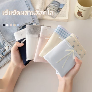 กางเกงในผ้าฝ้ายสตรี ผ้าฝ้าย A เกรด 10A ยับยั้งแบคทีเรีย ชั้นในยาว 19ซม. ไม่บีบก้น ไม่บีบขา สวมใส่สบาย ระบายอากาศ