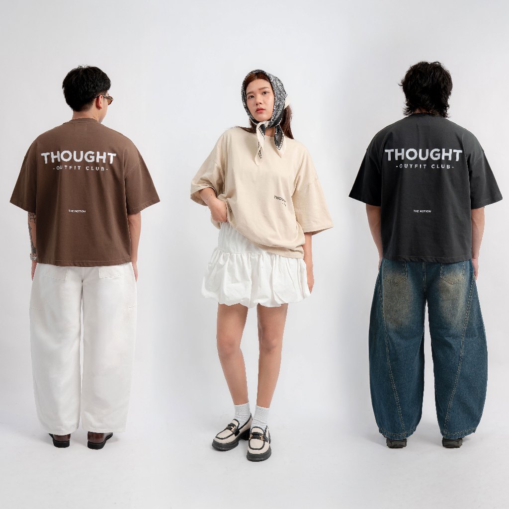 THOUGHT.BKK - OUTFIT CLUB เสื้อยืด ทรง BOXY เสื้อยืด UNISEX