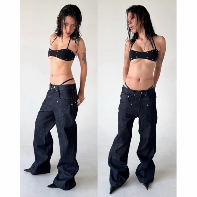 Pre-order (14-20days) แบรนด์เวียดนาม RDW | Flared Raw Denim Pants