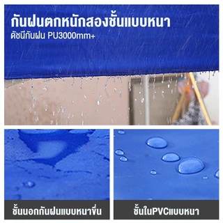 เต็นท์ขายของ เต้นขายของ 2×2 3x3 3X6m เต็นท์จอดรถ เต้นขายตลาดนัด 3ด้าน ทนฝน กันแดด 2000Dผ้าหนาผ้าใบ