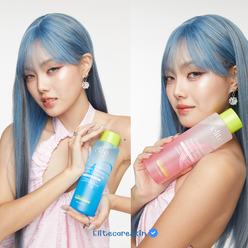 Elite Care Pure Active Double & Luminous Micellar Cleansing อีลิท แคร์ ดับเบิ้ล & ลูมินัส ไมเซลล่า คลีนซิ่ง 500ml