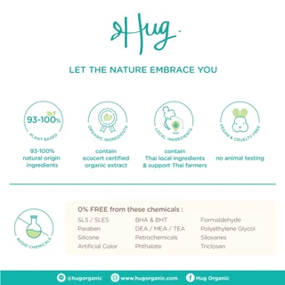Hug Refill 1000ml เจลอาบน้ำ เปปเปอร์มิ้นท์สูตรอ่อนโยนจากธรรมชาติ 98.5% [Shower Gel Peppermint 98.5% Natural Ingredients]