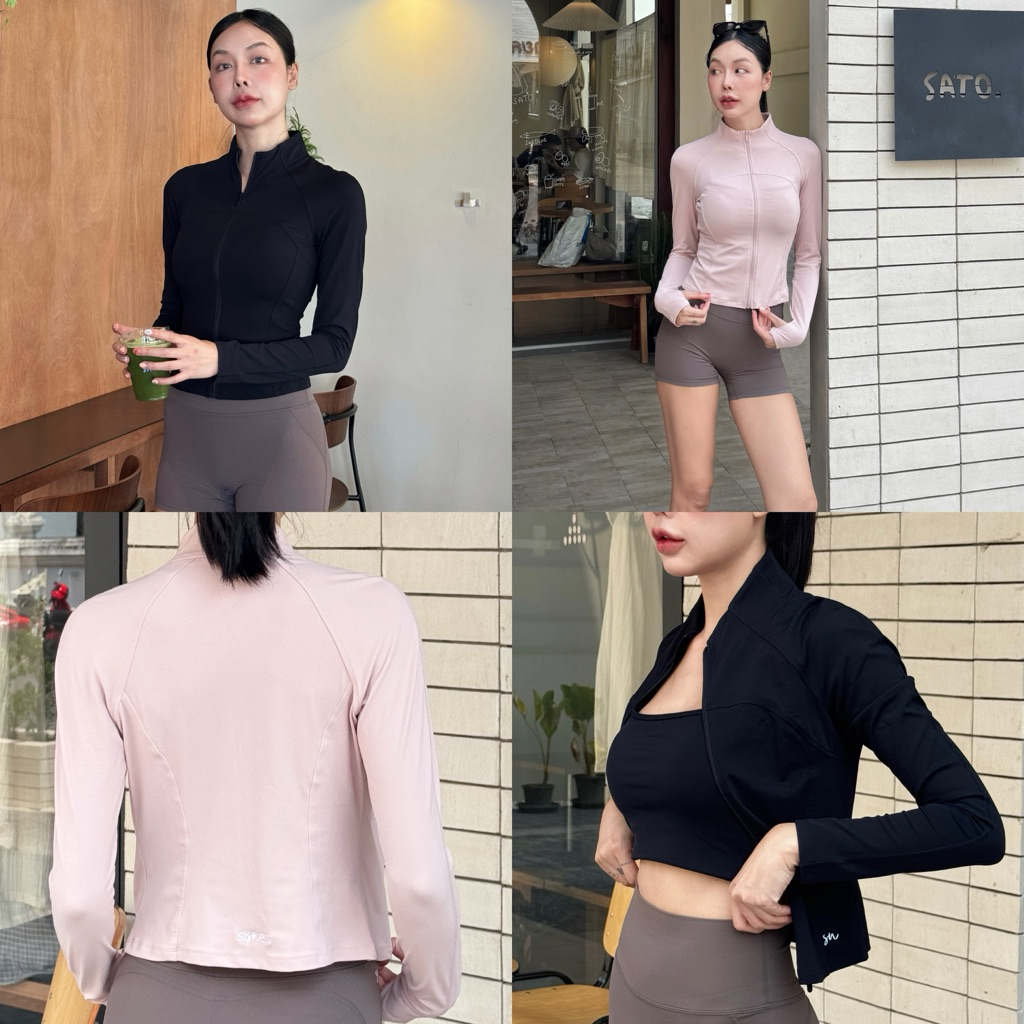sisness Bestie Jacket เสื้อแขนยาวออกกำลังกาย ซิปหน้า ดีเทลพรางหุ่น