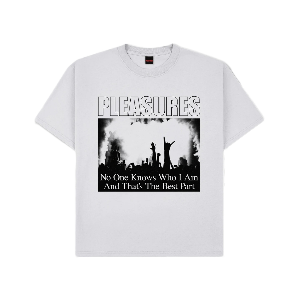 PLEASURES P25W065 INCOGNITO T-SHIRT SILVER