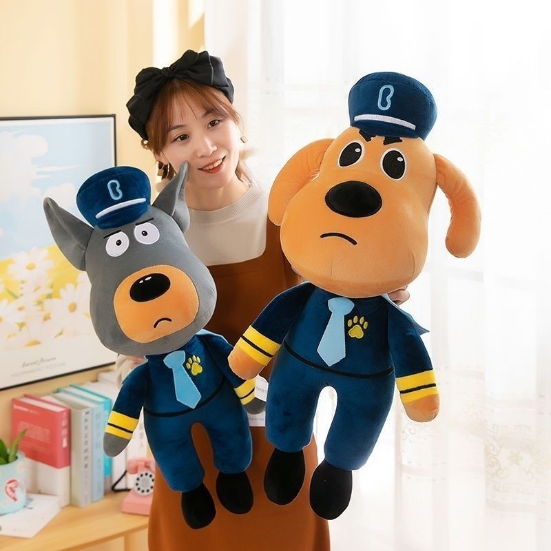 Labradorนายอําเภอตุ๊กตา Plush ปรับแต่งออกแบบคุณภาพระดับพรีเมียม Pp Cotton บรรจุ Yellowgrey