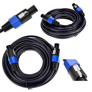 Rideon สายลำโพง Speakon 2.5mm² ทองแดงเคลือบอลูมิเนียม รองรับ 1500W สายเชื่อมลำโพง-เพาเวอร์แอมป์ คาราโอเกะ 1-15 เมตร