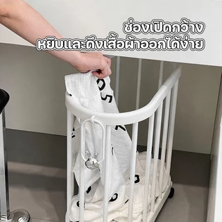 ตะกร้าเก็บของมีล้อ ตะกร้าใส่ผ้าซัก การจัดเก็บของเล่น เคลื่อนย้ายสะดวก สไตล์เรียบง่าย สําหรับหอพัก ห้องนั่งเล่น สํานักงาน