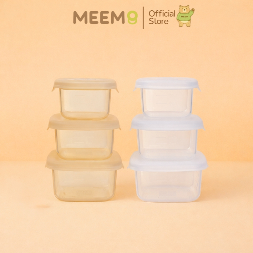 MEEM Food Storage Box กล่องเก็บอาหารใส มองเห็นด้านใน ฝาปิดแน่น มีรูระบายอากาศ รุ่น Clear Storage