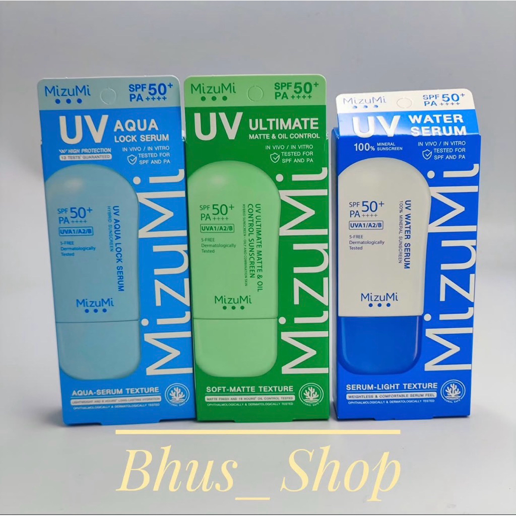 Mizumi กันแดด 40ml ป้ายไทย สามสี วันผลิต หมดอายุดูใน ตัวเลือก