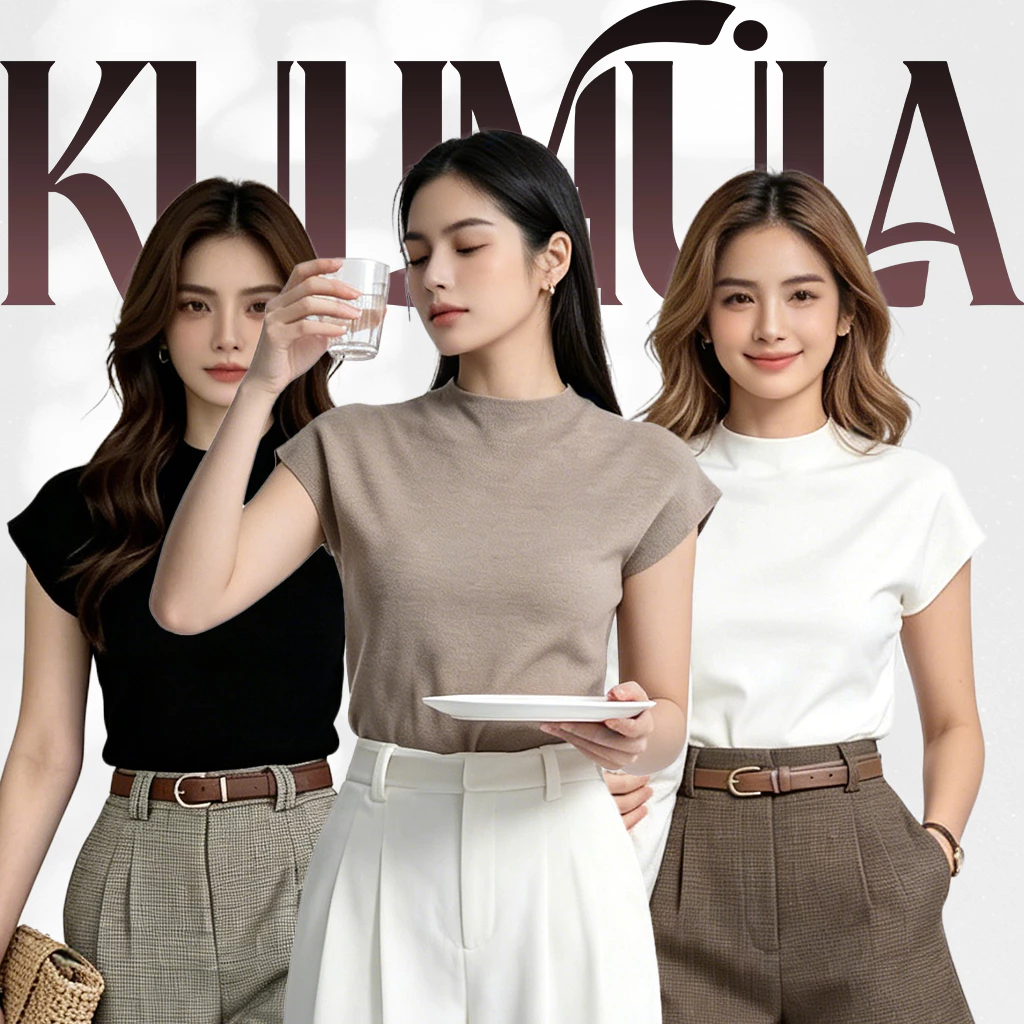KULIMULA Knit top คาดิแกนแขนสั้น เสื้อไหมพรมเข้ารูป เสื้อเเขนสั้น เสื้อดำ YD18