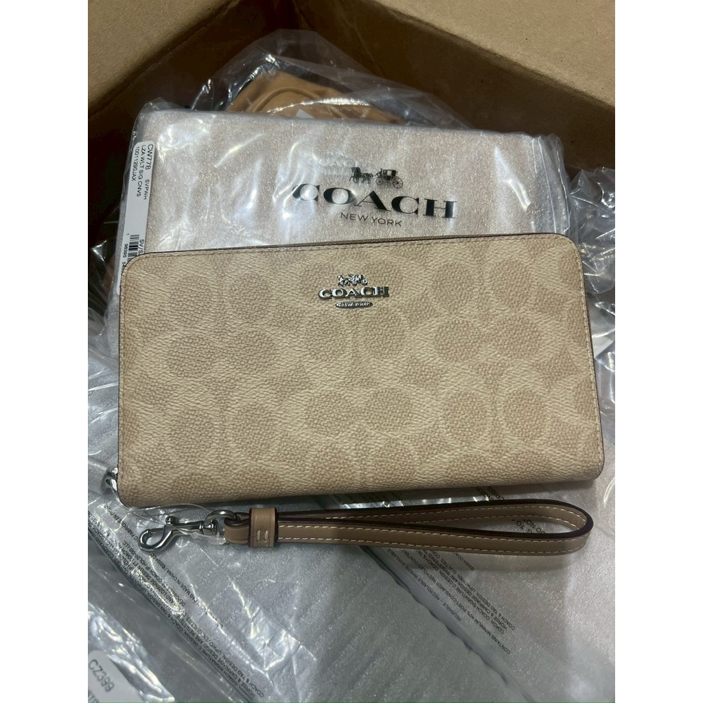 ซิปรอบใบยาว CW778 สี Sand/Taupe