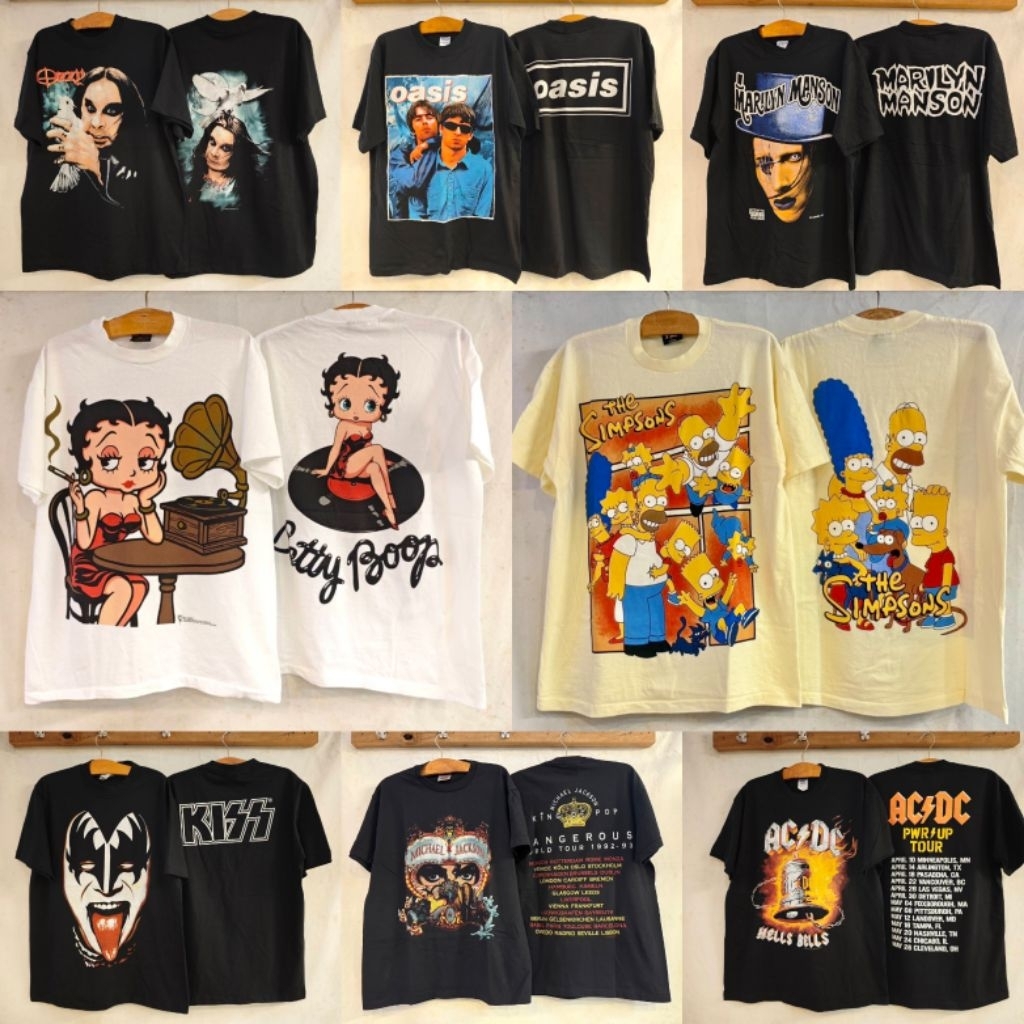 เสื้อวินเทจ การ์ตูนเอนิเมะ งานวง ผ้าเฟต งานใหม่