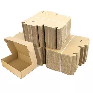 กล่องกระดาษลูกฟูกบาง ราคาประหยัด พร้อมส่ง | กล่องคราฟท์ใส่พัสดุ กล่องแพ็คของ กล่องของขวัญ แข็งแรง ใช้งานสะดวก COD