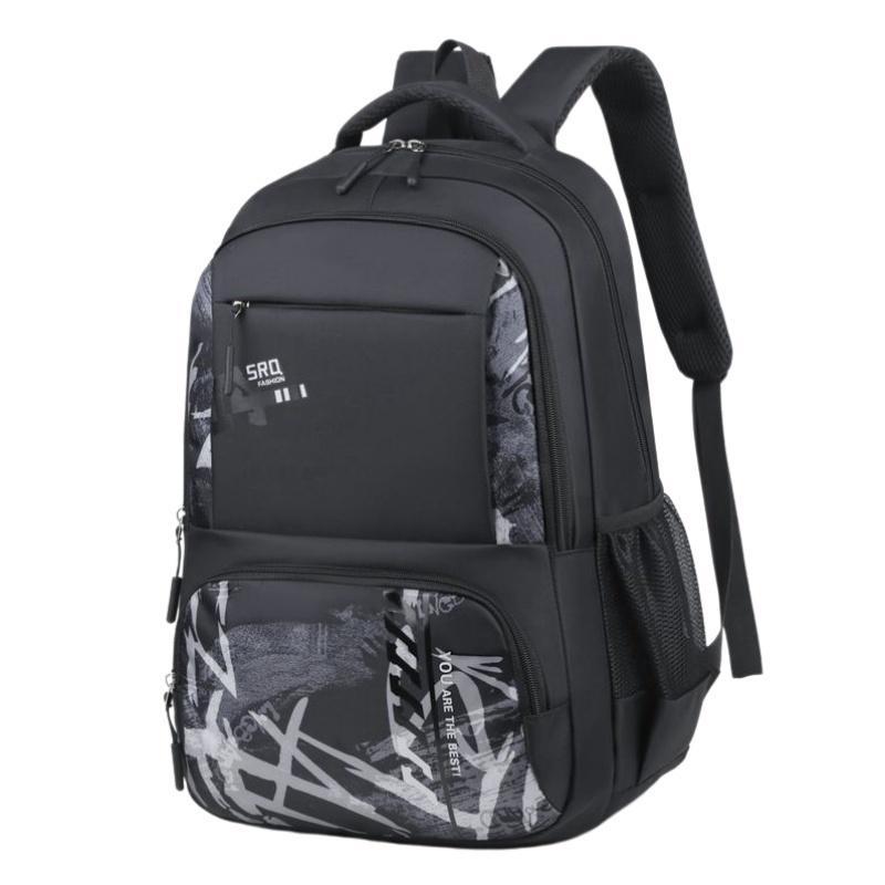 กระเป๋าเป้สีดำผู้ชาย แฟชั่น Backpack รุ่น JJ84 กระเป๋าเป้