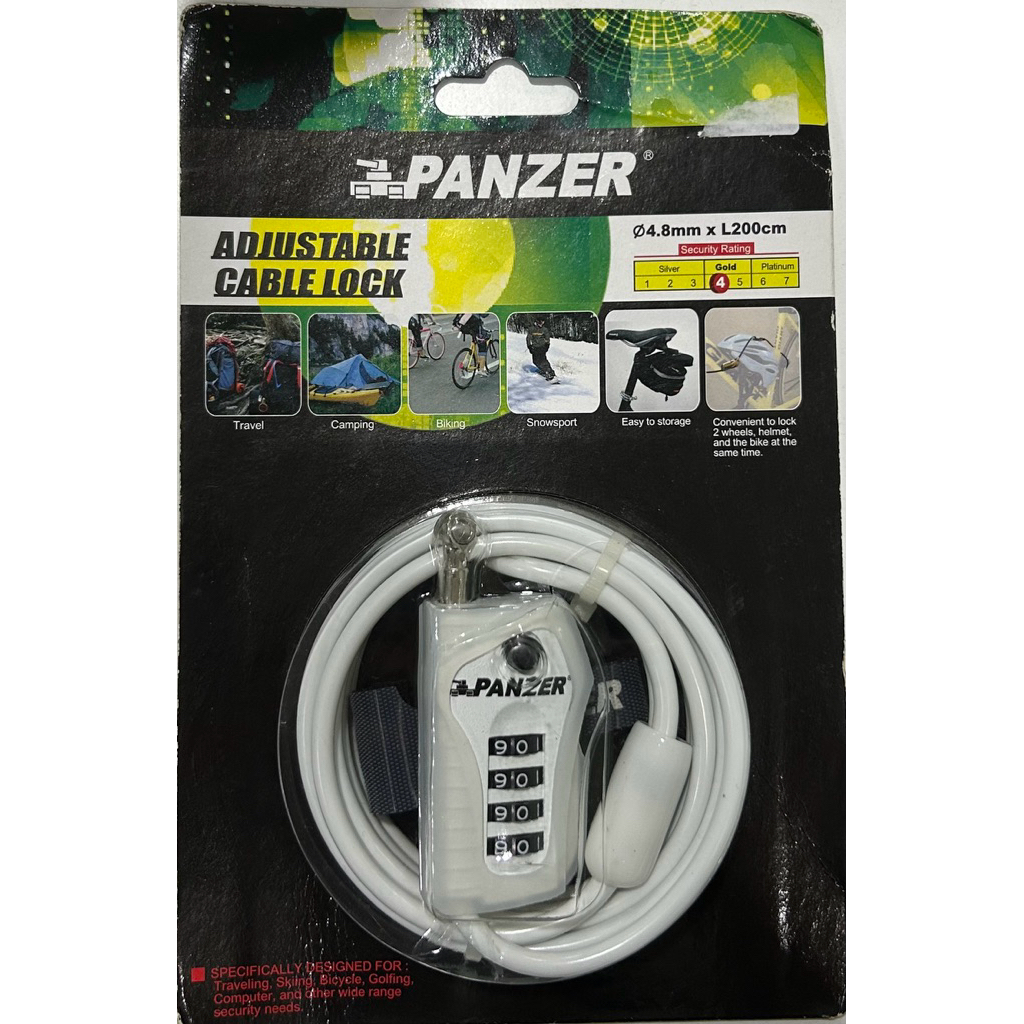 Panzer Adjustable Cable lock