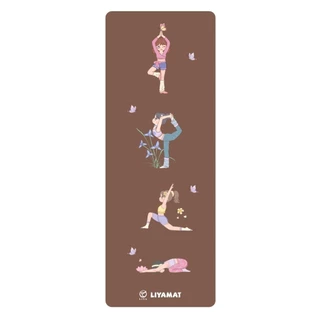 LIYAMAT-น้องลีญา Yoga girl เสื่อโยคะ yogamat เพิ่มความหนา หนึบ พื้นผิวผลิตจากPremium PU+ Natural rubber
