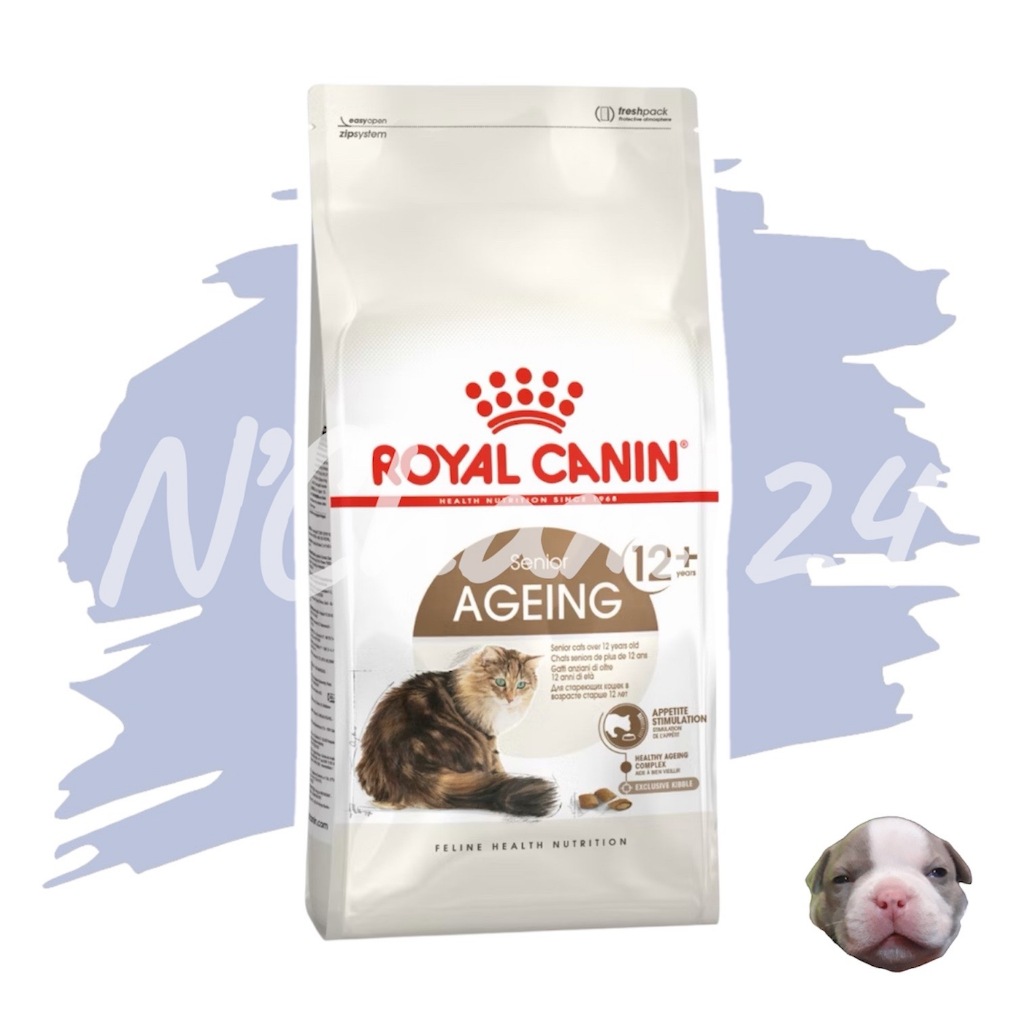 Royal Canin Ageing 12+ บรรจุ 2 และ 4kg อาหารเม็ดแมวสูงวัย อายุ 12 ปีขึ้นไป