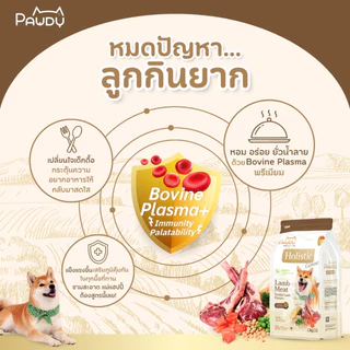 Pawdy อาหารสุนัขเกรดพรีเมียม Holistic สำหรับสุนัขโต อายุ 1-6 ปี สูตรเนื้อแกะรมควัน ขนาด 8 กก.