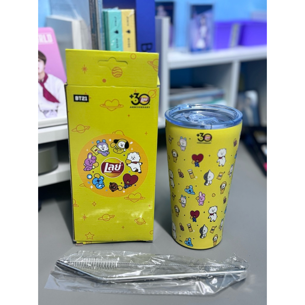 แก้วน้ำเก็บความเย็น bt21xLays