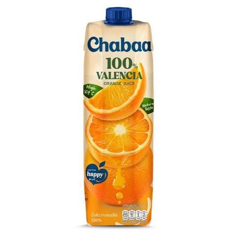 SUPERMART CHABAA Valencia 100% ชบา น้ำส้มวาเลนเซีย 100% 1000 ml. #1115730