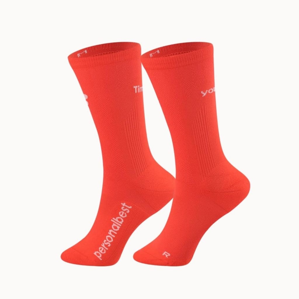 ถุงเท้าวิ่ง Personal Best Performance Sock สี Red ( เหมา 3คู่ )