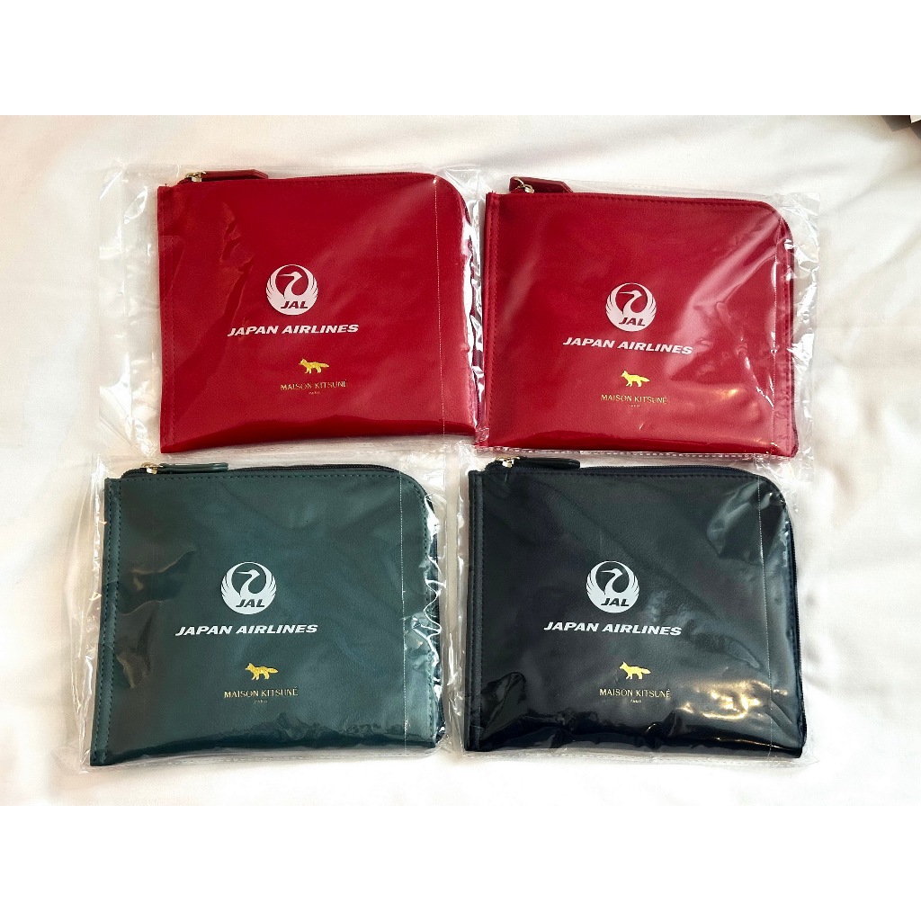 กระเป๋า สายการบิน Japan Airlines (JAL) x MAISON KITSUNE 🦊 Amenity Kit Business Class New & Sealed