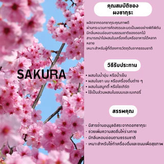 ผงซากุระ 100% (Sakura Powder) ขนาด 100 กรัม วัตถุดิบจากซากุระแท้
